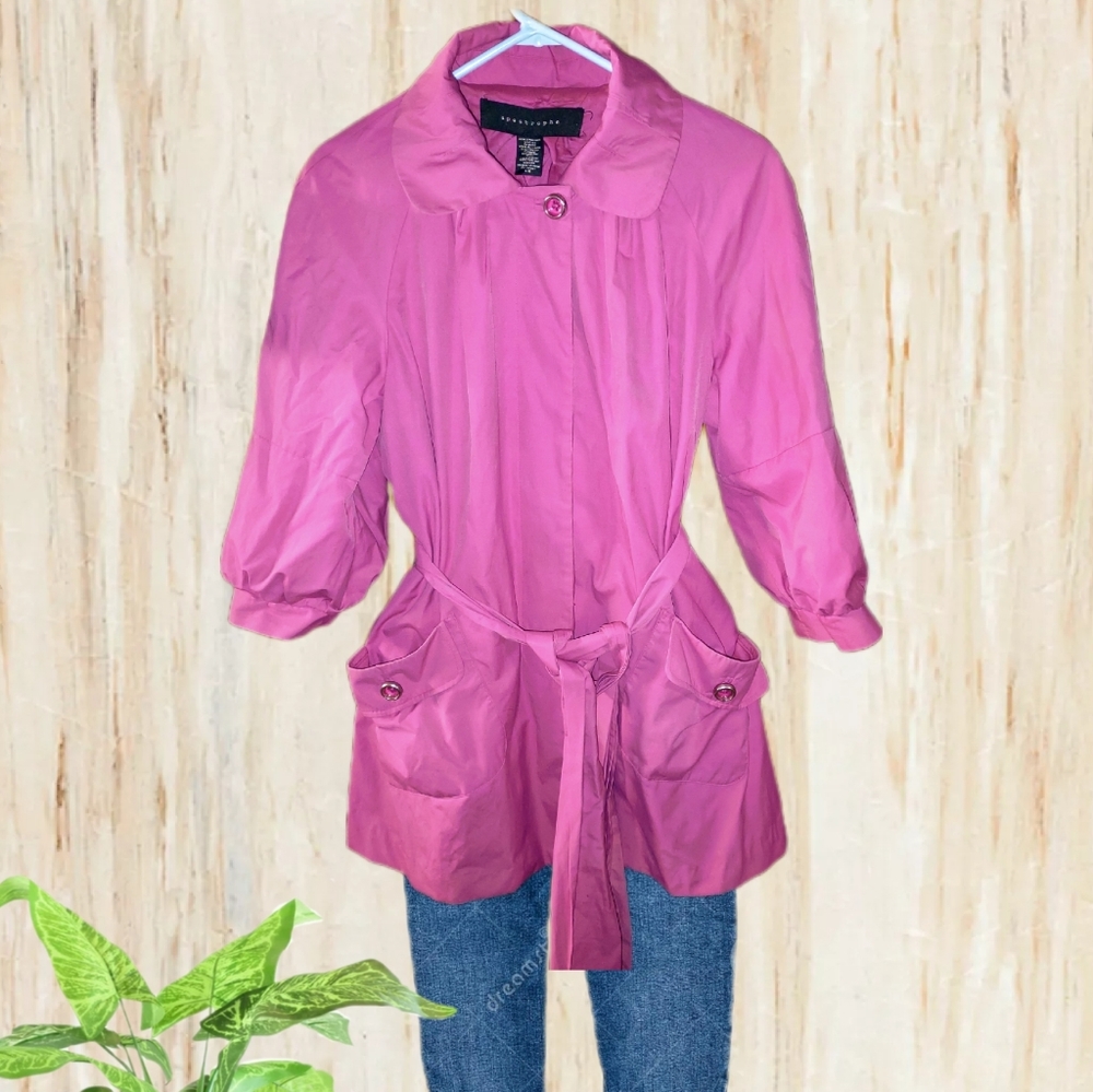 Apostrophe Pink Trench Coat